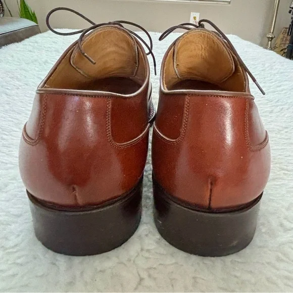 Calzoleria Harris Firenze Rich Brown Leather Oxfords size 9 - Picture 8 of 14
